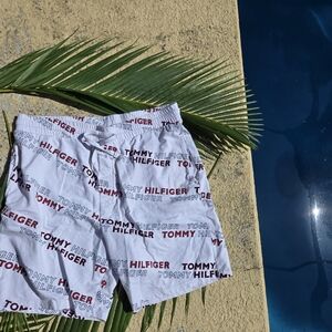 Tommy Hilfiger Logo Print Swim Trunks